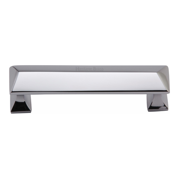 C2231 96-PC • 096 x 113 x 35mm • Polished Chrome • Heritage Brass Pyramid Cabinet Pull Handle